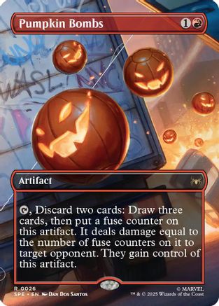 Pumpkin Bombs (Borderless) (SPE, MAR-026) - [Marvel's Spider-Man: Eternal-Legal] Foil