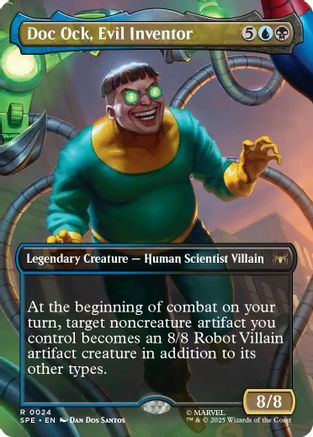 Doc Ock, Evil Inventor (Borderless) (SPE, MAR-024) - [Marvel's Spider-Man: Eternal-Legal] Foil