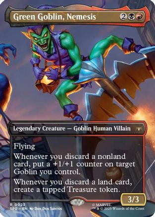 Green Goblin, Nemesis (Borderless) (SPE, MAR-023) - [Marvel's Spider-Man: Eternal-Legal] Foil