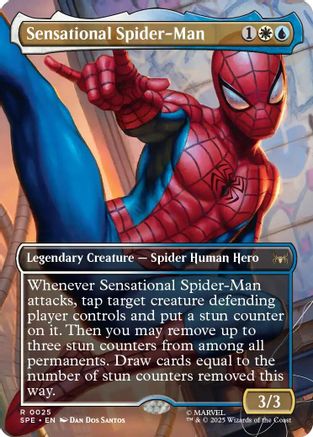 Sensational Spider-Man (Borderless) (SPE, MAR-025) - [Marvel's Spider-Man: Eternal-Legal] Foil