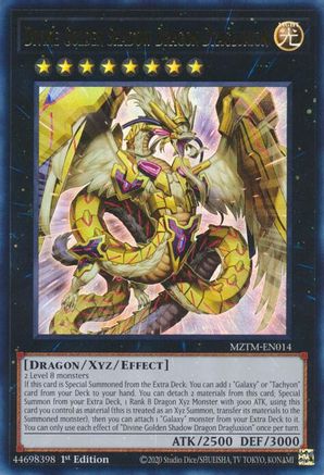 Divine Golden Shadow Dragon Dragluxion (MZTM-EN014) - Maze of the Master 1st Edition