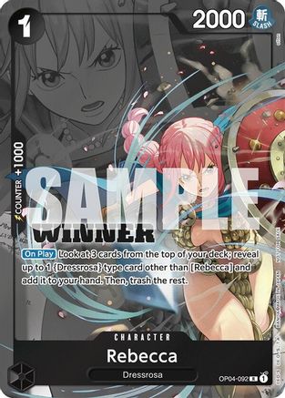 Rebecca (Winner Pack 2025 Vol. 2) (OP04-092) - One Piece Promotion Cards