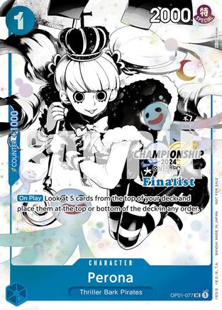 Perona (Championship 2024 Finalist Card Set Vol. 2) (OP01-077) - One Piece Promotion Cards