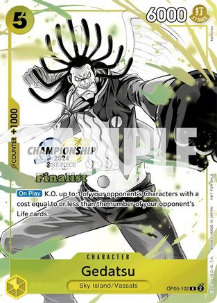 Gedatsu (Championship 2024 Finalist Card Set Vol. 2) (OP05-102) - One Piece Promotion Cards