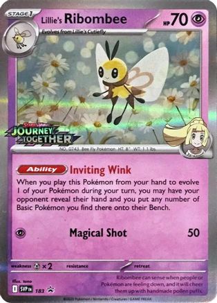 Lillie's Ribombee - 183 (Prerelease) 183 - [SV Scarlet & Violet Promo Cards] Holofoil