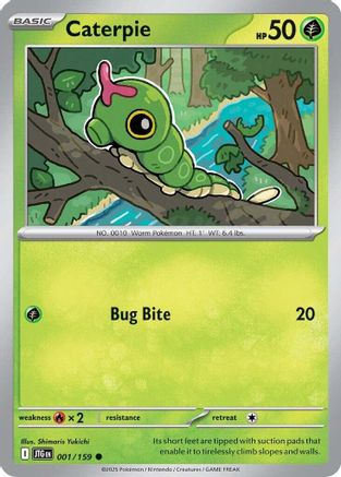 Caterpie 1/159 - [SV09 Journey Together] Reverse Holofoil