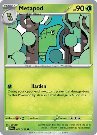 Metapod 2/159 - [SV09 Journey Together] Reverse Holofoil
