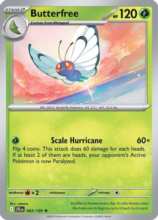 Butterfree 3/159 - [SV09 Journey Together] Reverse Holofoil