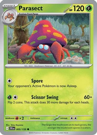 Parasect 5/159 - [SV09 Journey Together] Reverse Holofoil