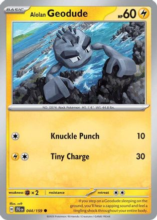 Alolan Geodude 44/159 - [SV09 Journey Together] Reverse Holofoil