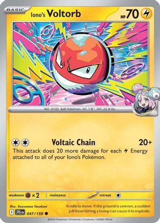 Iono's Voltorb 47/159 - [SV09 Journey Together] Reverse Holofoil