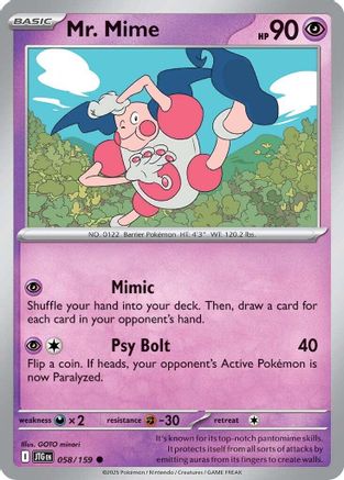 Mr. Mime 58/159 - [SV09 Journey Together] Reverse Holofoil
