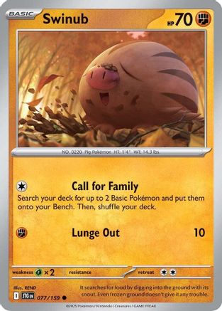 Swinub - 077/159 - [SV09 Journey Together] Reverse Holofoil