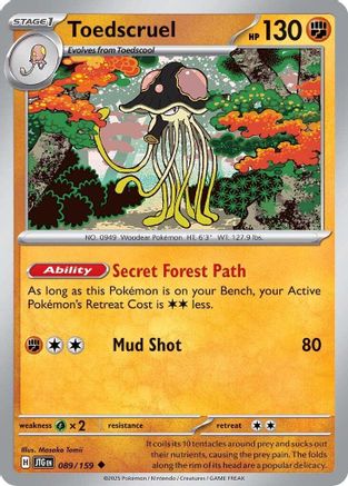 Toedscruel 89/159 - [SV09 Journey Together] Reverse Holofoil