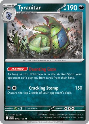 Tyranitar 95/159 - [SV09 Journey Together] Reverse Holofoil