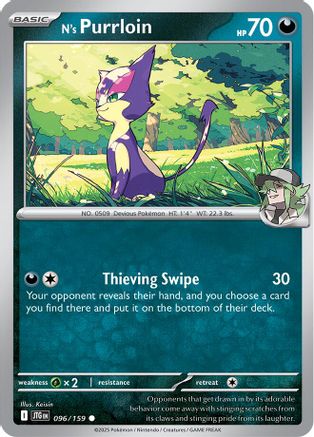 N's Purrloin 96/159 - [SV09 Journey Together] Reverse Holofoil