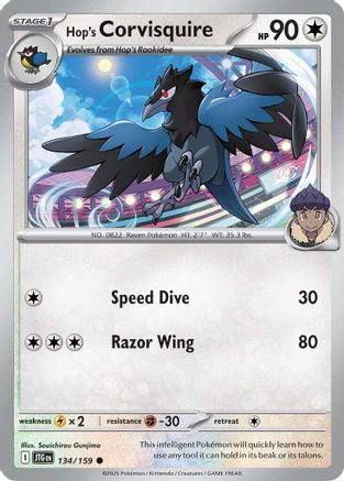 Hop's Corvisquire 134/159 - [SV09 Journey Together] Reverse Holofoil