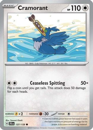 Cramorant 137/159 - [SV09 Journey Together] Reverse Holofoil