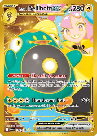 Iono's Bellibolt ex - 188/159 - [SV09 Journey Together] Holofoil