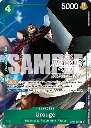Urouge (Regional Finalist Card Set 2025 Vol.1) (OP07-021) - One Piece Promotion Cards