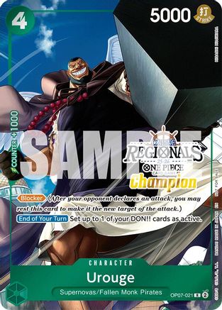 Urouge (Regional Champion Card Set 2025 Vol.1) (OP07-021) - One Piece Promotion Cards