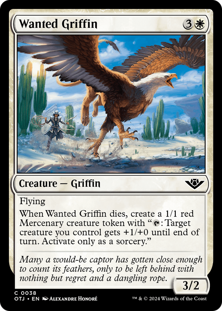 Wanted Griffin (OTJ-038) - [Outlaws of Thunder Junction] Foil
