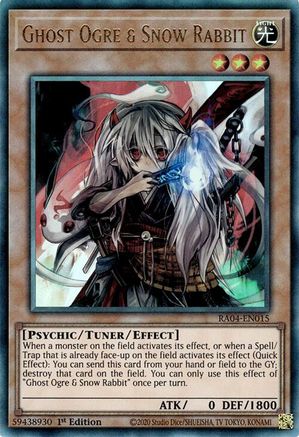 Ghost Ogre & Snow Rabbit (Ultimate Rare) (RA04-EN015) - Quarter Century Stampede 1st Edition