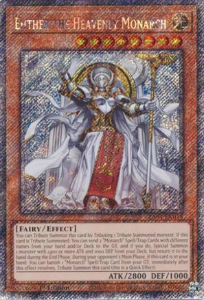 Ehther the Heavenly Monarch (Platinum Secret Rare) (RA04-EN018) - Quarter Century Stampede 1st Edition