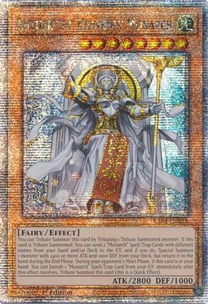 Ehther the Heavenly Monarch (Quarter Century Secret Rare) (RA04-EN018) - Quarter Century Stampede 1st Edition