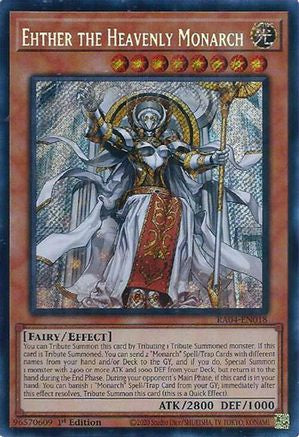 Ehther the Heavenly Monarch (Secret Rare) (RA04-EN018) - Quarter Century Stampede