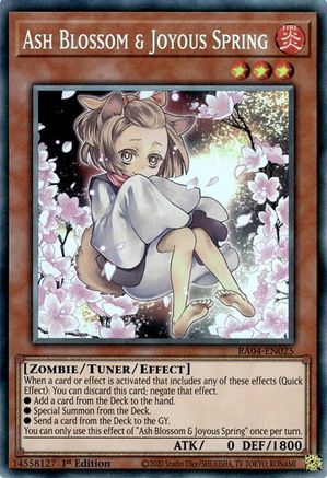 Ash Blossom & Joyous Spring (Alternate Art) (CR) (RA04-EN025) - Quarter Century Stampede 1st Edition