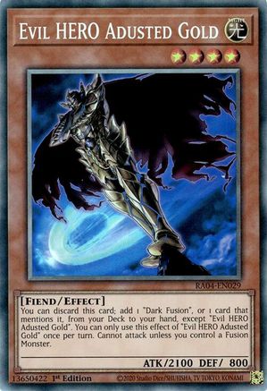 Evil HERO Adusted Gold (PCR) (RA04-EN029) - Quarter Century Stampede 1st Edition