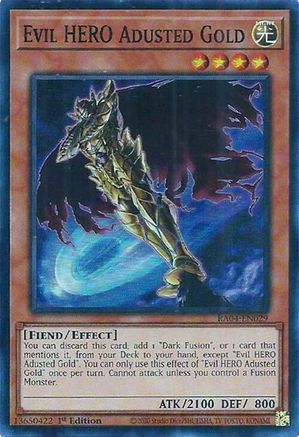 Evil HERO Adusted Gold (RA04-EN029) - Quarter Century Stampede 1st Edition