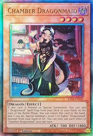 Chamber Dragonmaid (Ultimate Rare) (RA04-EN032) - Quarter Century Stampede 1st Edition