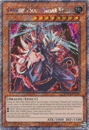 Vanquish Soul Caesar Valius (Platinum Secret Rare) (RA04-EN046) - Quarter Century Stampede 1st Edition