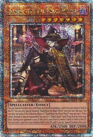 Diabellstar the Black Witch (New Art) (Quarter Century Secret Rare) (RA04-EN047) - Quarter Century Stampede 1st Edition