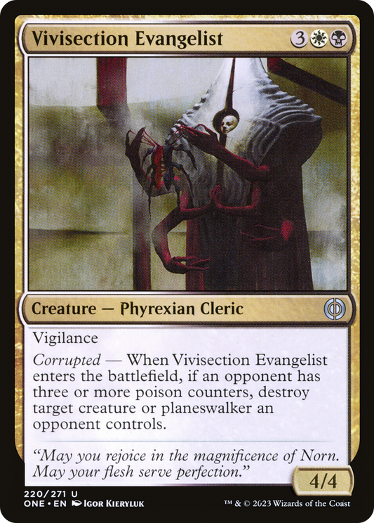 Vivisection Evangelist (ONE-220) - [Phyrexia: All Will Be One] Foil