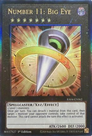 Number 11: Big Eye (Ultimate Rare) (RA04-EN062) - Quarter Century Stampede 1st Edition