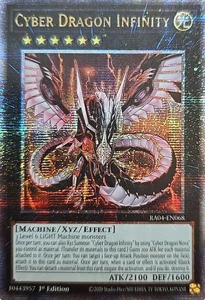 Cyber Dragon Infinity (Quarter Century Secret Rare) (RA04-EN068) - Quarter Century Stampede 1st Edition