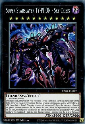 Super Starslayer TY-PHON - Sky Crisis (PCR) (RA04-EN072) - Quarter Century Stampede 1st Edition