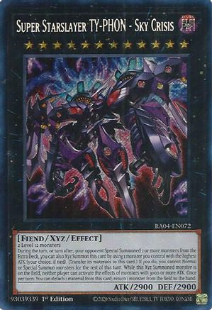 Super Starslayer TY-PHON - Sky Crisis (Secret Rare) (RA04-EN072) - Quarter Century Stampede 1st Edition
