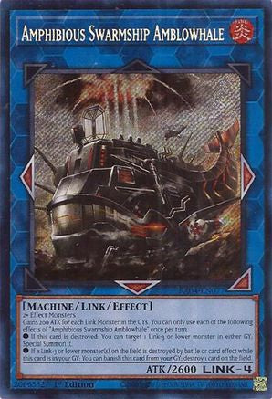 Amphibious Swarmship Amblowhale (Secret Rare) (RA04-EN077) - Quarter Century Stampede 1st Edition