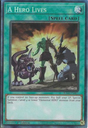 A Hero Lives (PCR) (RA04-EN087) - Quarter Century Stampede 1st Edition