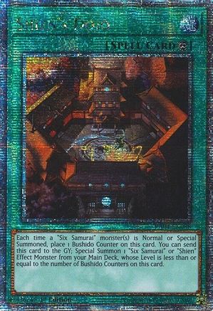 Shien's Dojo (Quarter Century Secret Rare) (RA04-EN088) - Quarter Century Stampede 1st Edition