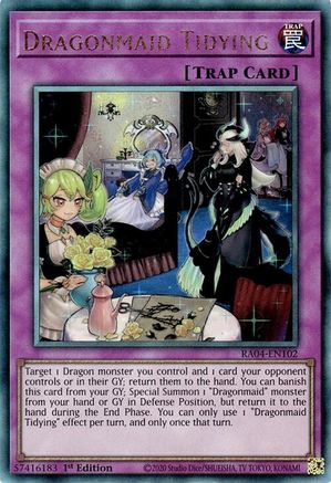 Dragonmaid Tidying (Ultimate Rare) (RA04-EN102) - Quarter Century Stampede 1st Edition