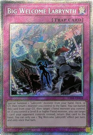 Big Welcome Labrynth (Platinum Secret Rare) (RA04-EN104) - Quarter Century Stampede 1st Edition