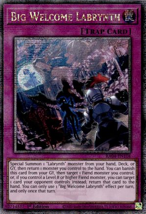 Big Welcome Labrynth (Quarter Century Secret Rare) (RA04-EN104) - Quarter Century Stampede 1st Edition