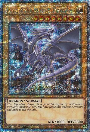 Blue-Eyes White Dragon (8th Art) (Quarter Century Secret Rare) (RA04-EN108) - Quarter Century Stampede 1st Edition