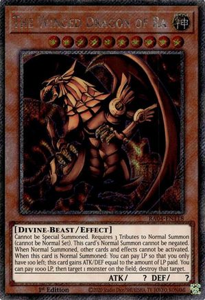 The Winged Dragon of Ra (Platinum Secret Rare) (RA04-EN118) - Quarter Century Stampede 1st Edition