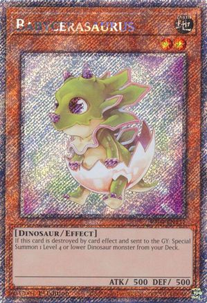 Babycerasaurus (Platinum Secret Rare) (RA04-EN131) - Quarter Century Stampede 1st Edition